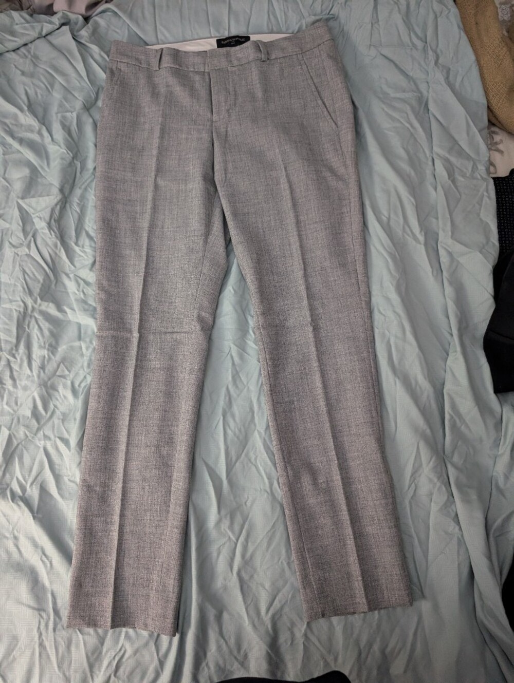 Banana Republic Light Gray Textured Dress Pants